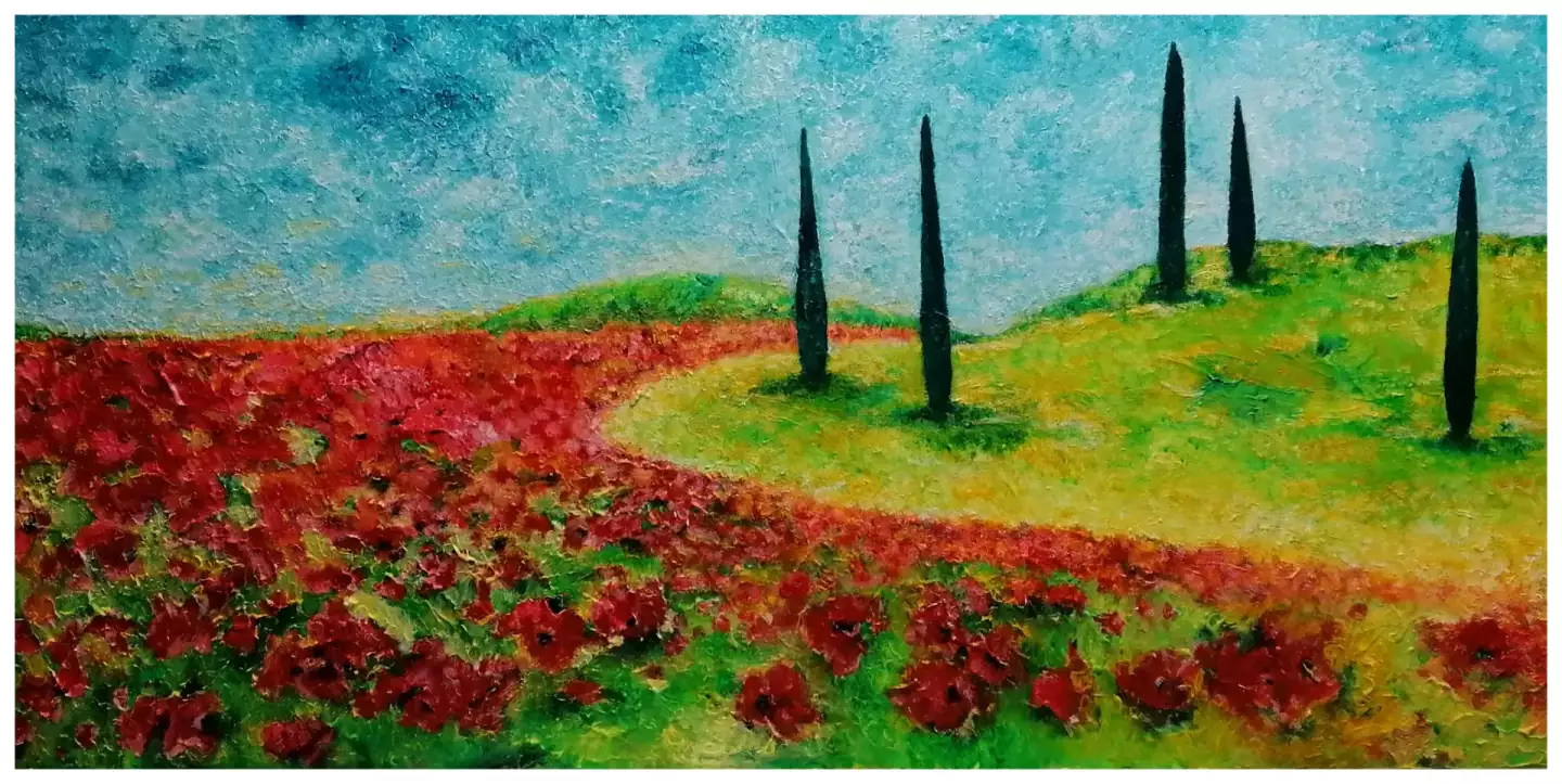 Quadre pintura  “La danse des coquelicots”