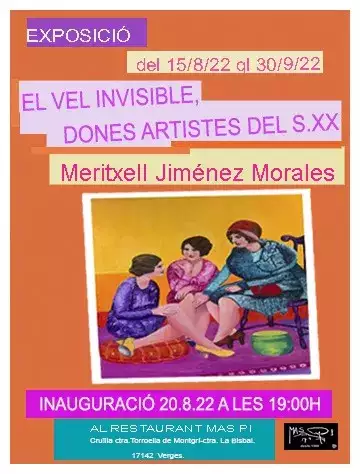 Invitació a l'exposició al Restaurant MAS PI  de Verges del 15/08/22 al 30/09/22